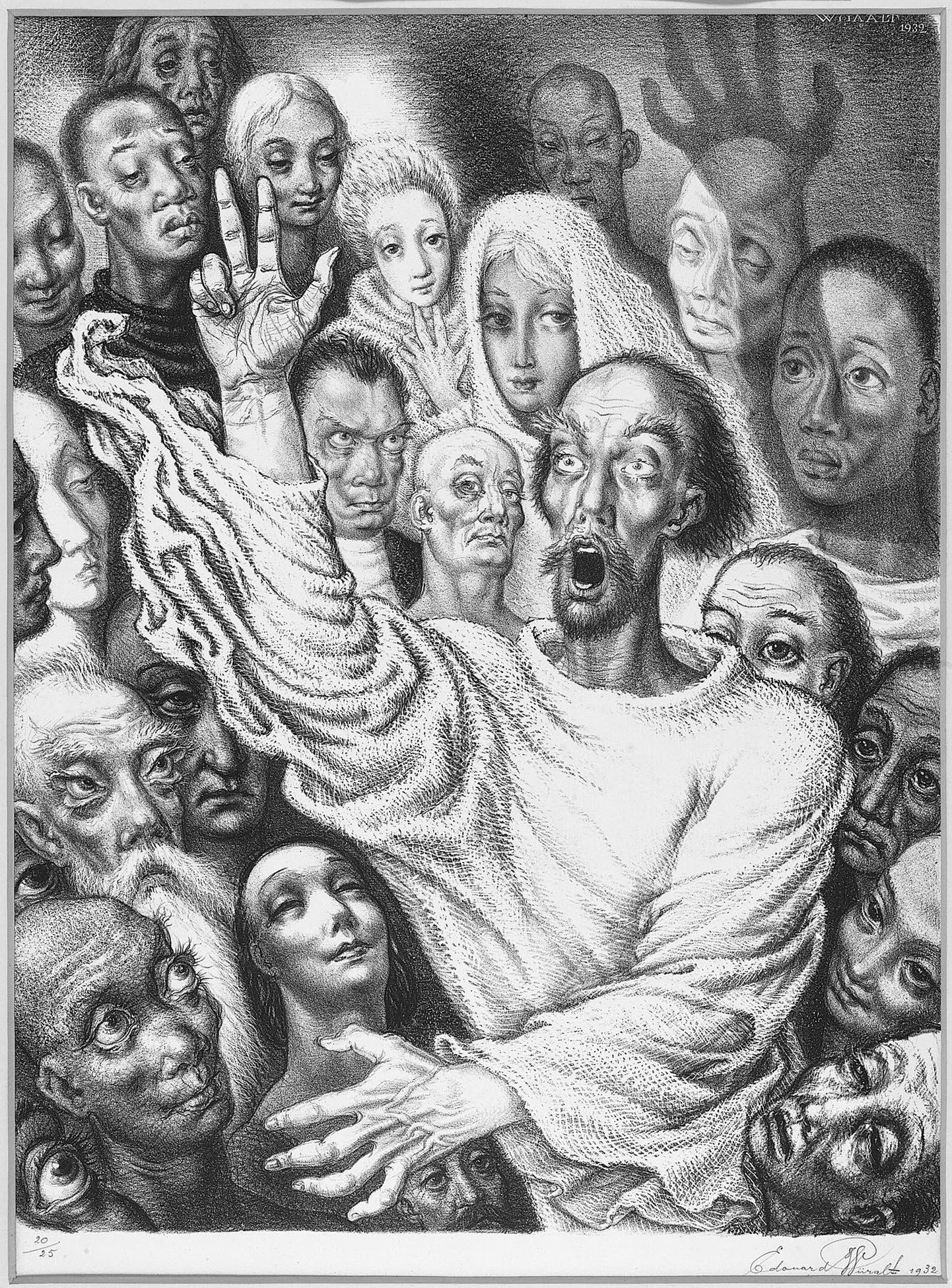 Eduard Wiiralti «Jutlustaja» (lito, 1932, 74 x 47 cm).