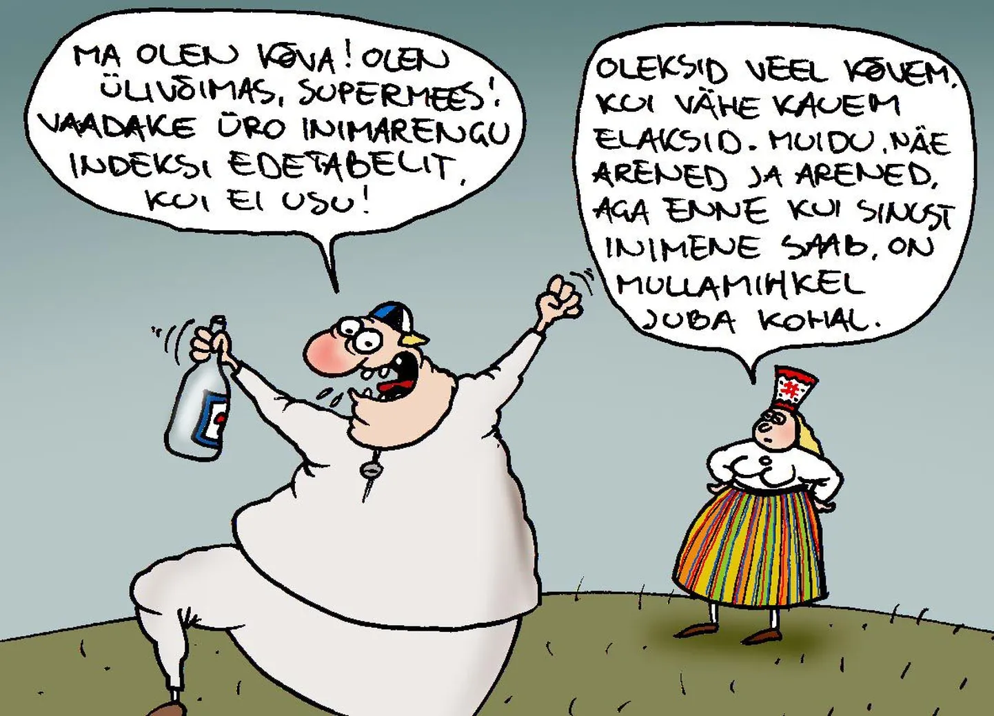 Eesti mehe lühike eluiga tõmbab meie koha inimarengu indeksi edetabelis alla.