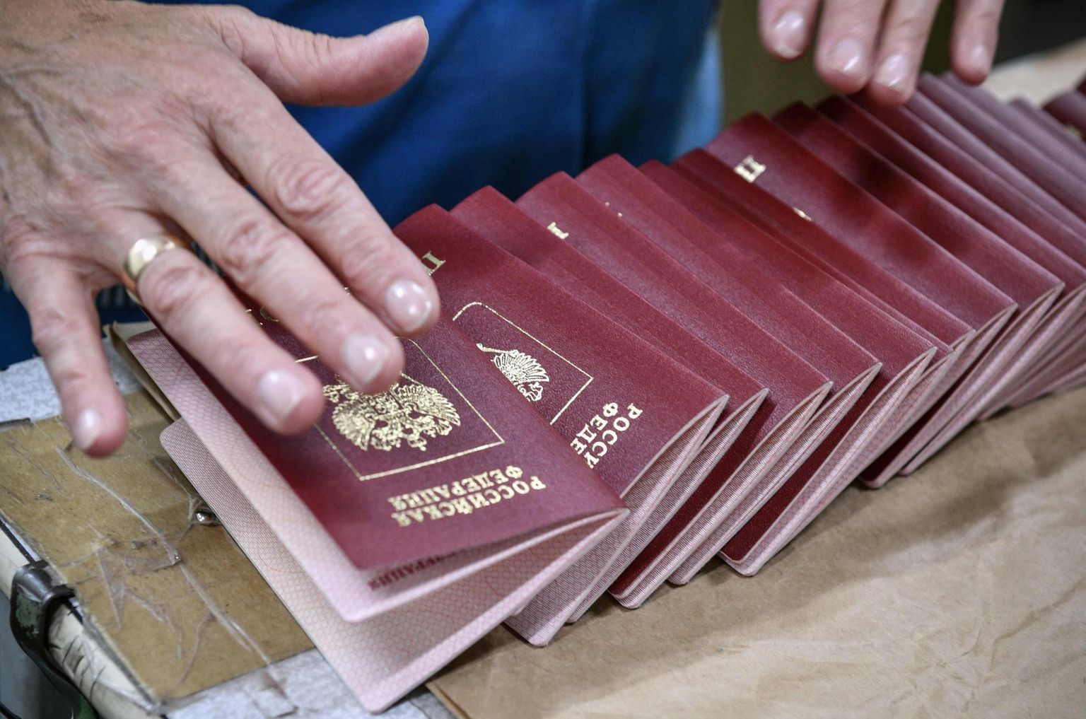 Venemaa passid Goznaki passivabrikus Moskvas.