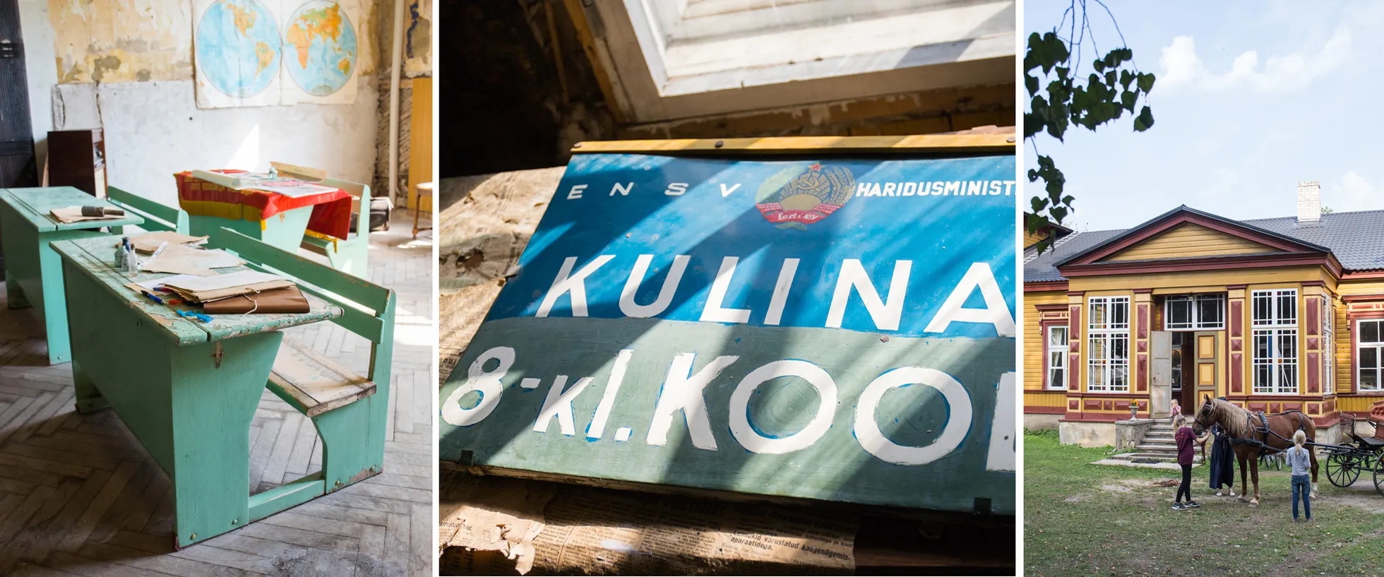 Kulina mõis-koolimajast on saanud Anti Poolametsale kodu. Oma nurga on leidnud ka kunagise koolimaja atribuutika.