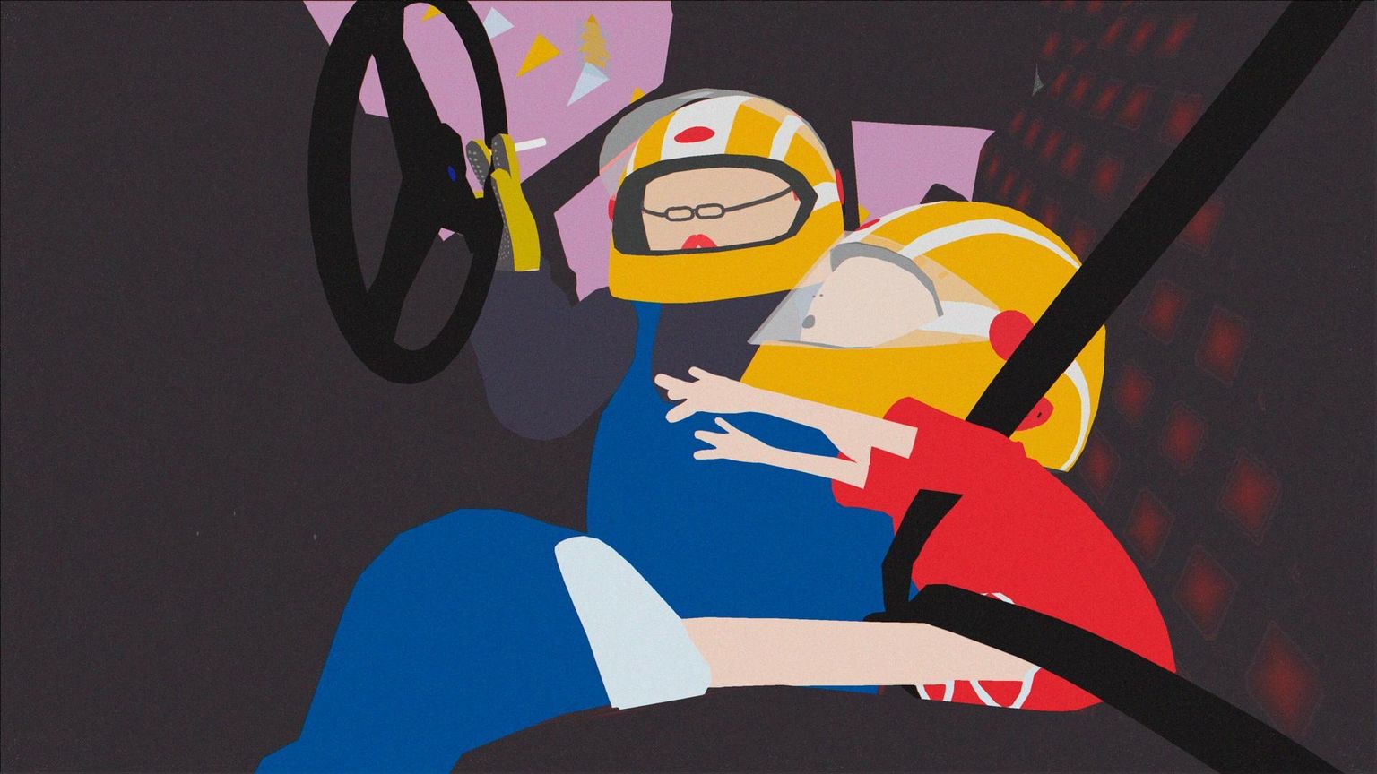 В мультфильме Сандера Йоона «Сьерра» маленький мальчик пытается сесть за руль раллийной машины.