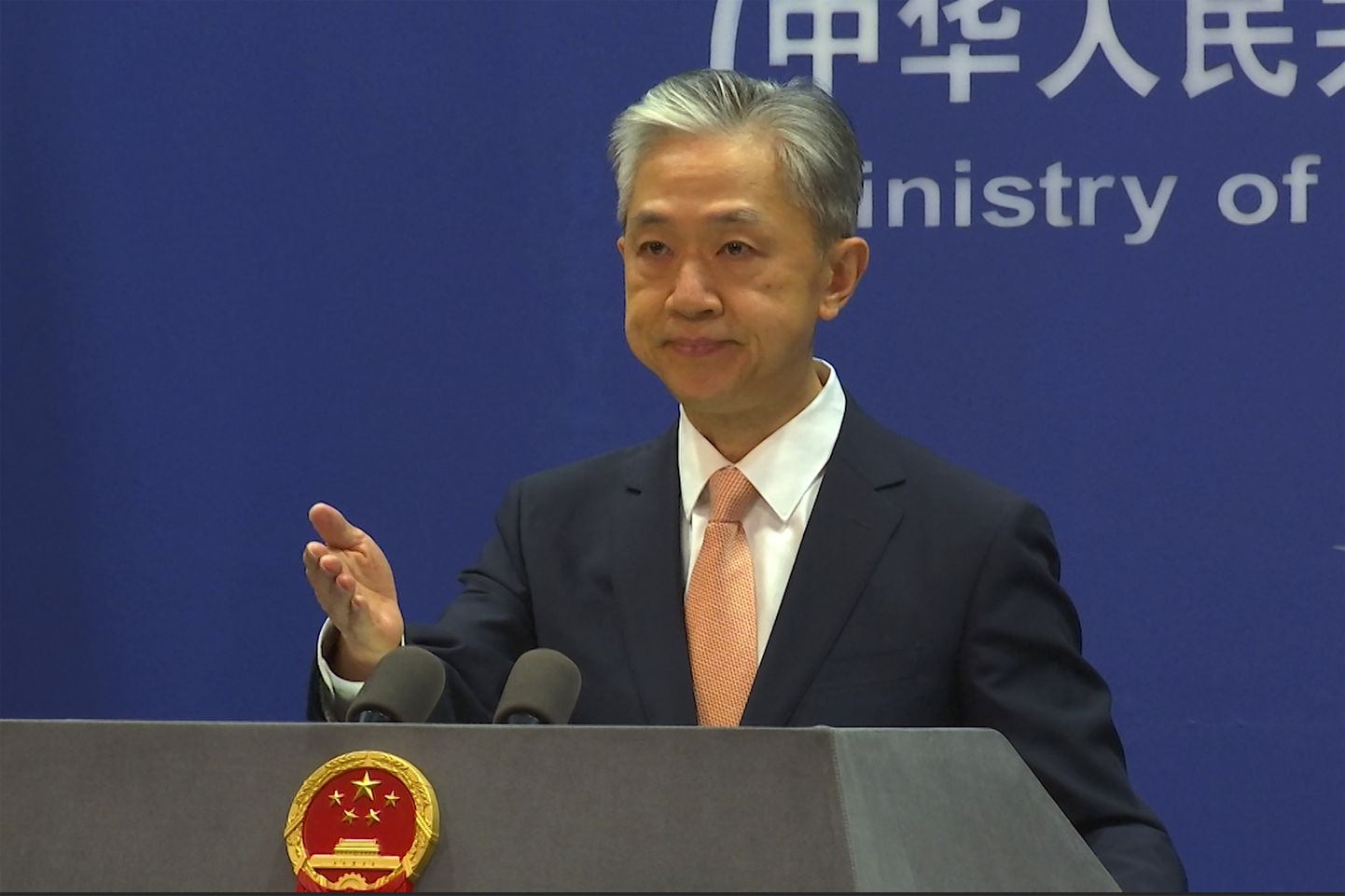 Hiina välisministeeriumi pressiesindaja Wang Wenbin Pekingis 27. mai 2022.