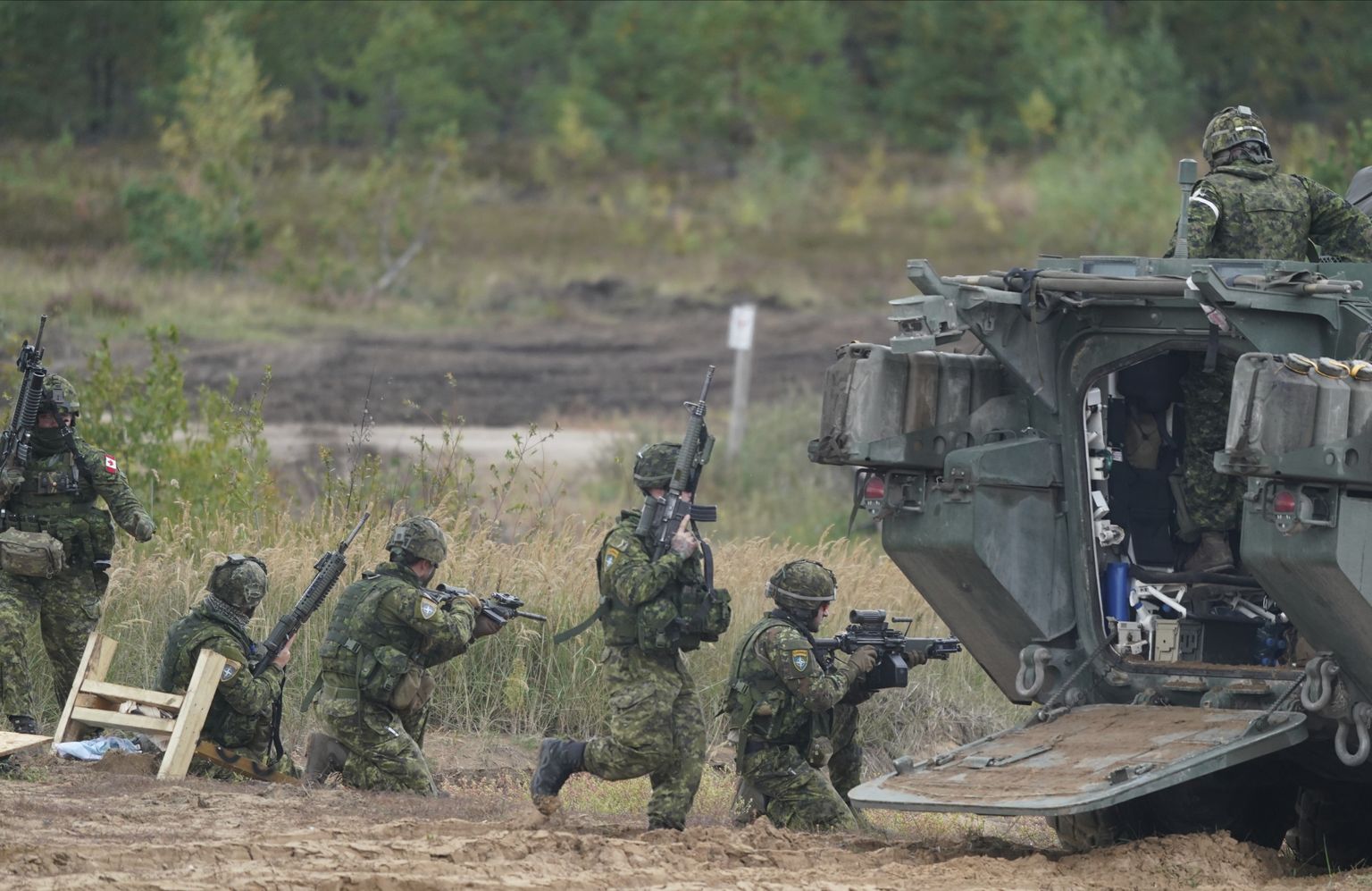 Kanada sõdurid osalemas Lätis õppusel Namejs 2021.