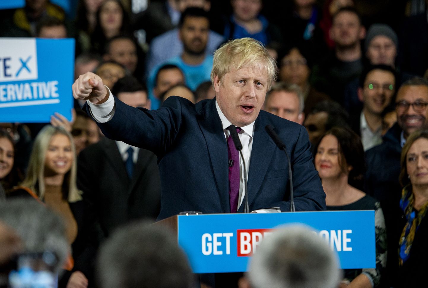 Briti peaminister Boris Johnson 10. detsembril kõnet pidamas.