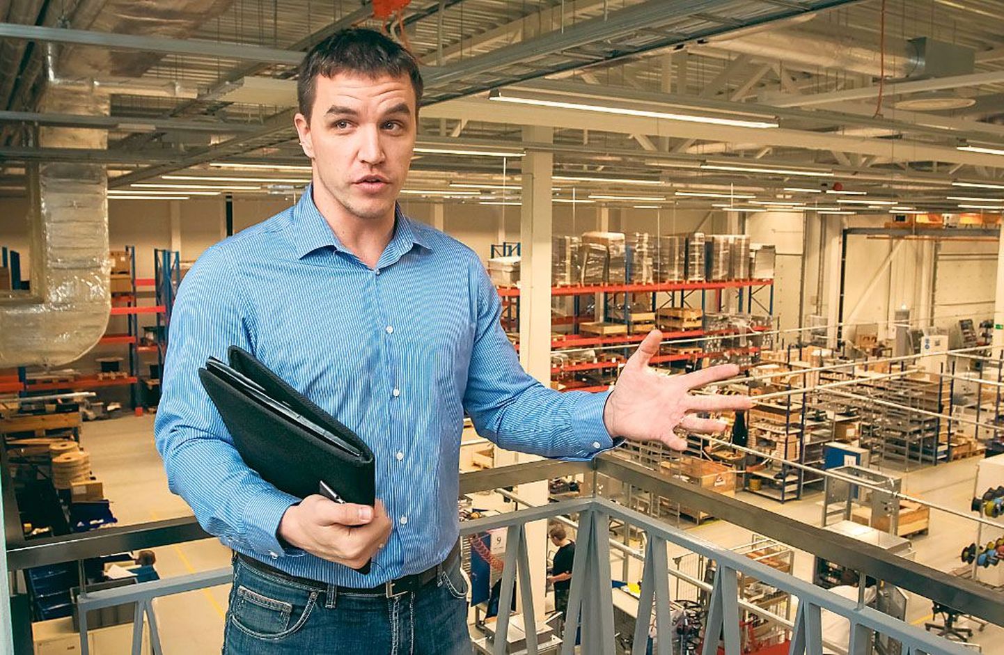 Soome ettevõtte Milectria Pärnu tehase juhi Raino Ojala selja taga laiuvas uhiuues tehases on tootmistegevus käinud alles mõne nädala.