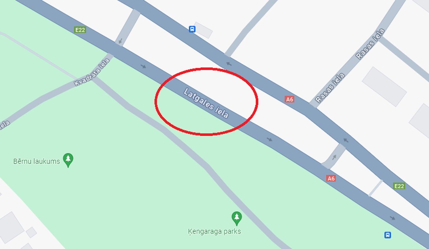 Vietnē "Google Maps" Maskavas ielas vietā tagad redzama Latgales iela.