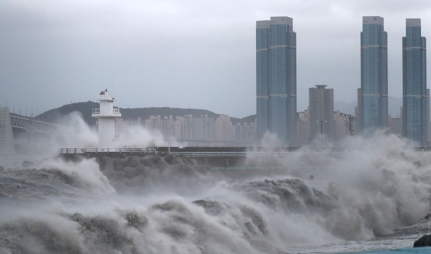 Taifuun Haishen jõudis Lõuna-Koreasse.
