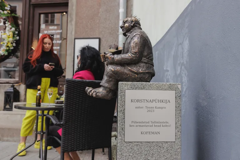 Tauno Kangro varastatud skulptuur «Korstnapühkija»