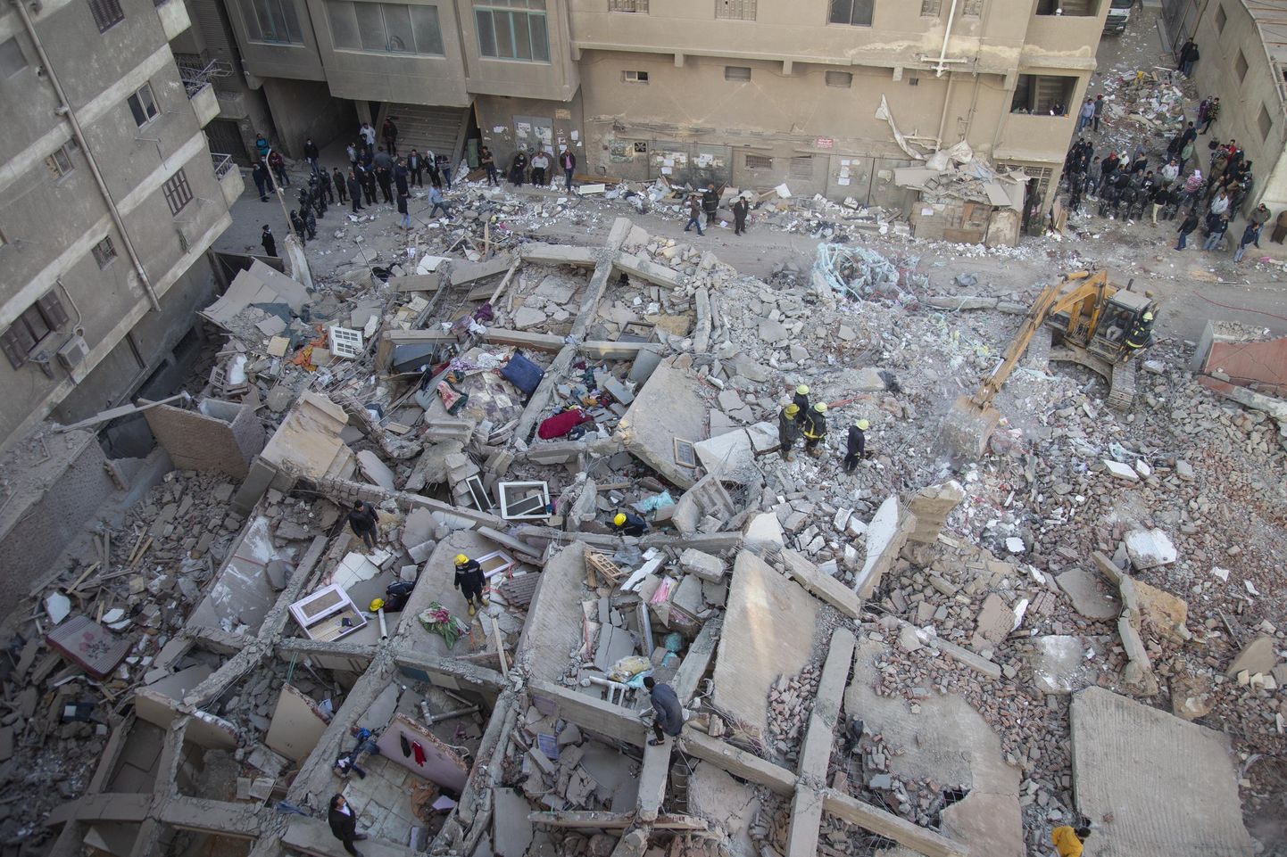 Kairos toimunud hoone kokkuvarisemise tagajärjed 2021. aasta märtsis. Pilt on illustreeriv.
