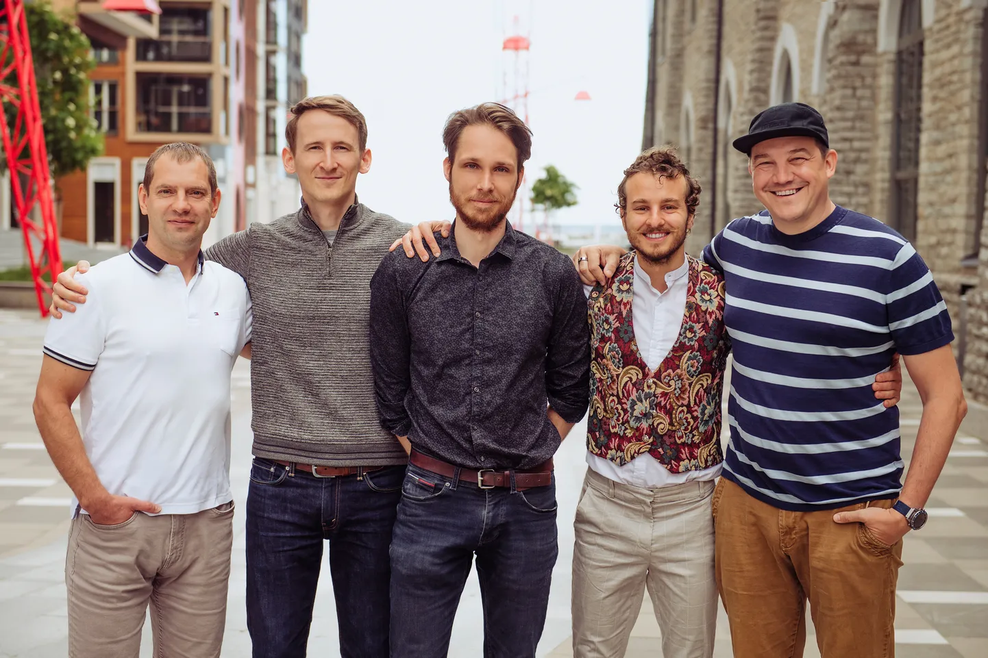 NFTPort kaasasutajad (vasakult) Rain Johanson, Taivo Pungas, Kaspar Peterson, Johannes Tammekänd, Sten Tamkivi. Foto autor Jake Farra