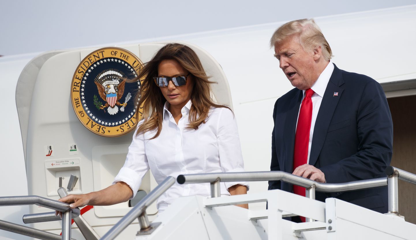 Ühendriikide president Donald Trump ja esimene leedi Melania Trump.