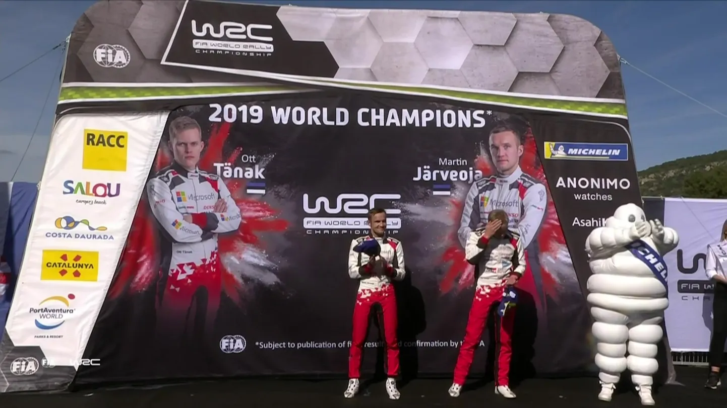 Kataloonia ralli: maailmameistrid Ott Tänak ja Martin Järveoja poodiumil