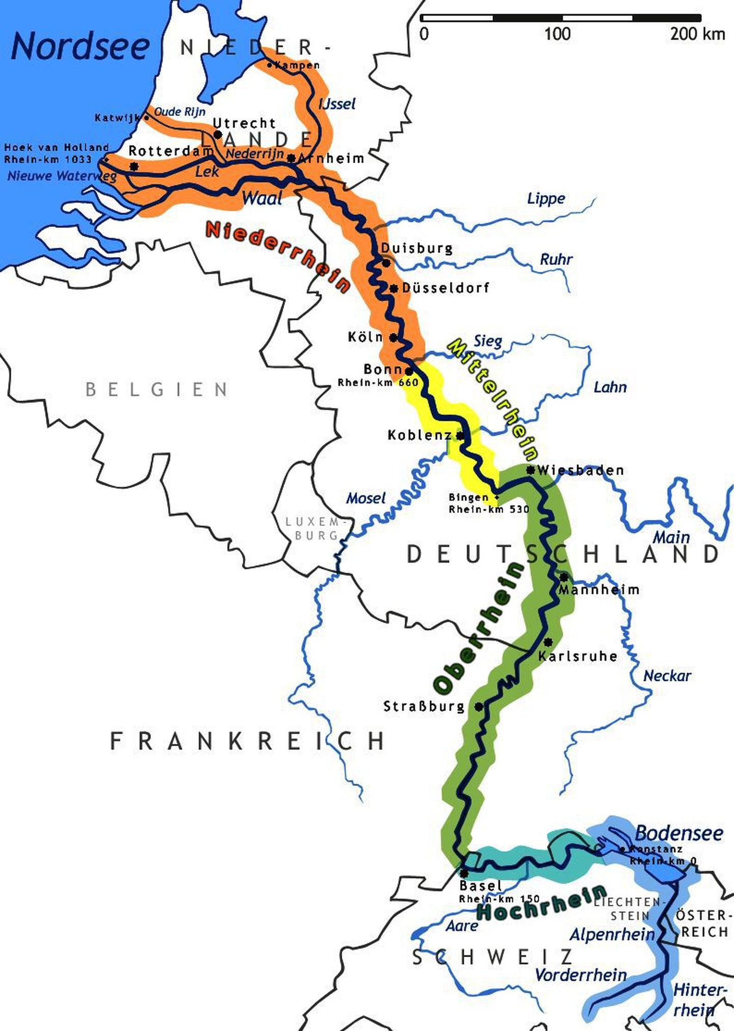 Reini jõgi voolab läbi kuue riigi.