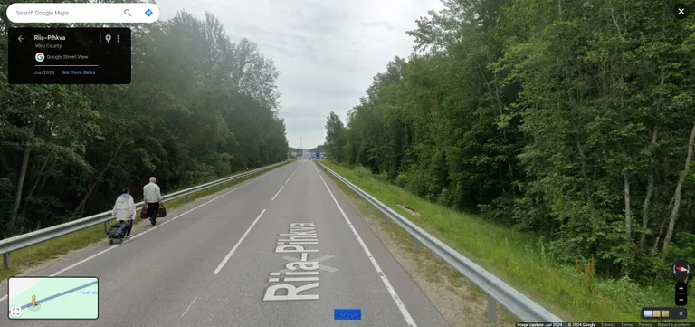 Google'i auto on selle aasta juulis põiganud ka Eesti kagupiirile. Piiripunktist mõnesaja meetri kaugusel pöörati tagasi.