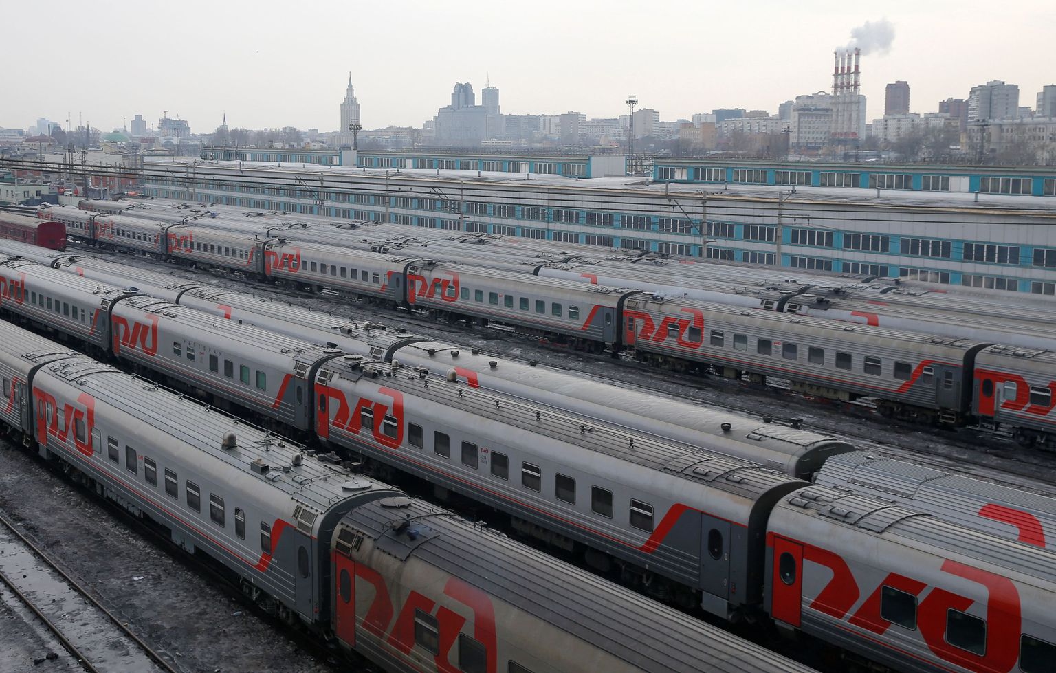 Venemaa riiklikule raudteefirma Venemaa Raudteed vagunid.