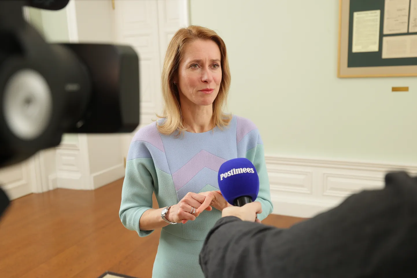 Koalitsioonikõneluste pressibriifil osalesid Kristina Kallas, Kaja Kallas ja Riina Sikkut.