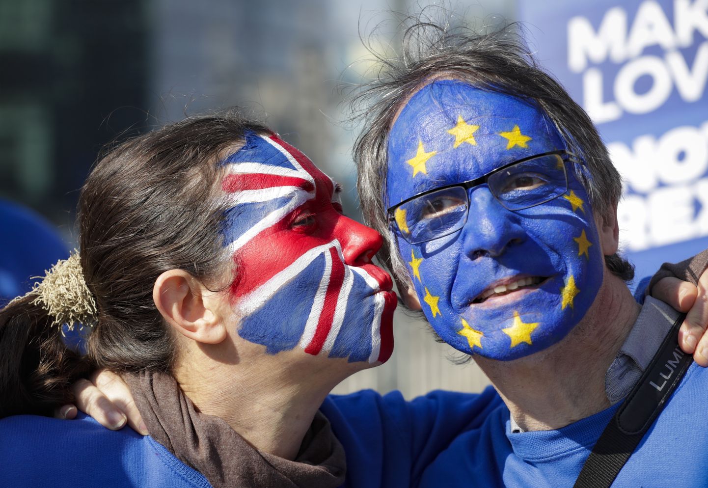 Täna kogunesid Brüsselis meeleavaldajad, kes on vastu Suurbritannia lahkumisele Euroopa Liidust.