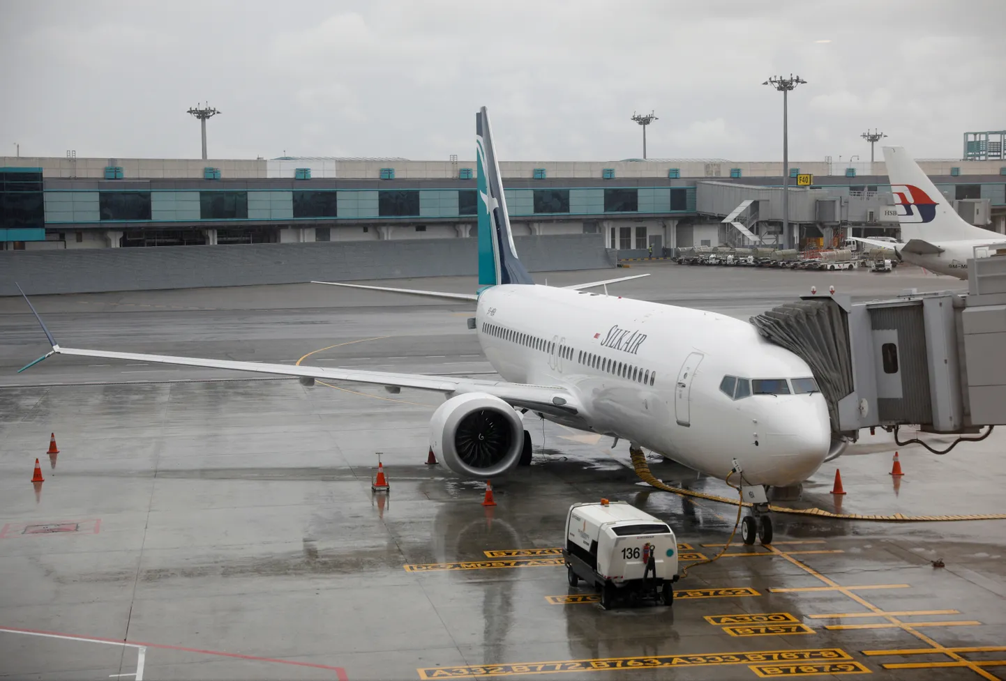 Boeing 737 Max 8 Singapuri Changi lennujaamas.