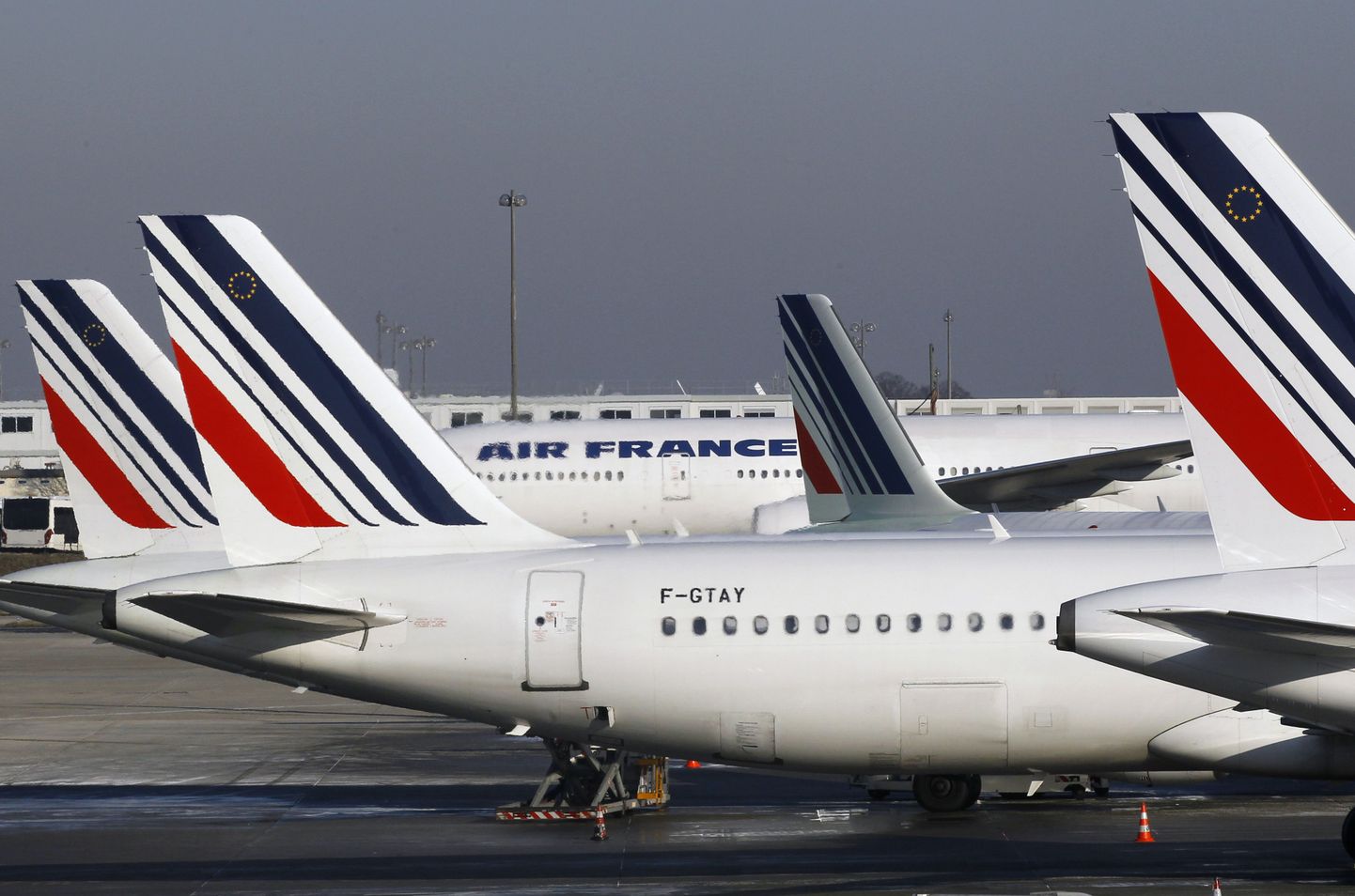 Air France'i lennukid Pariisis Charles de Gaulle'i lennuväljal.