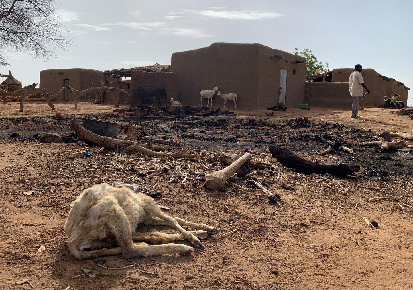 Rünnak Dogoni küla pihta Malis. Pilt on tehtud 11. juunil 2019.
