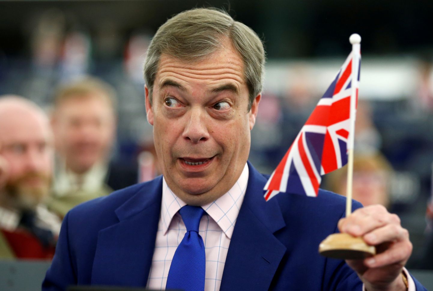 Brexiti eestkõneleja ja selle nimel enne 2016. aasta referendumit kampaaniat teinud Nigel Farage Prantsusmaal Strasbourgis Euroopa Parlamendis.
