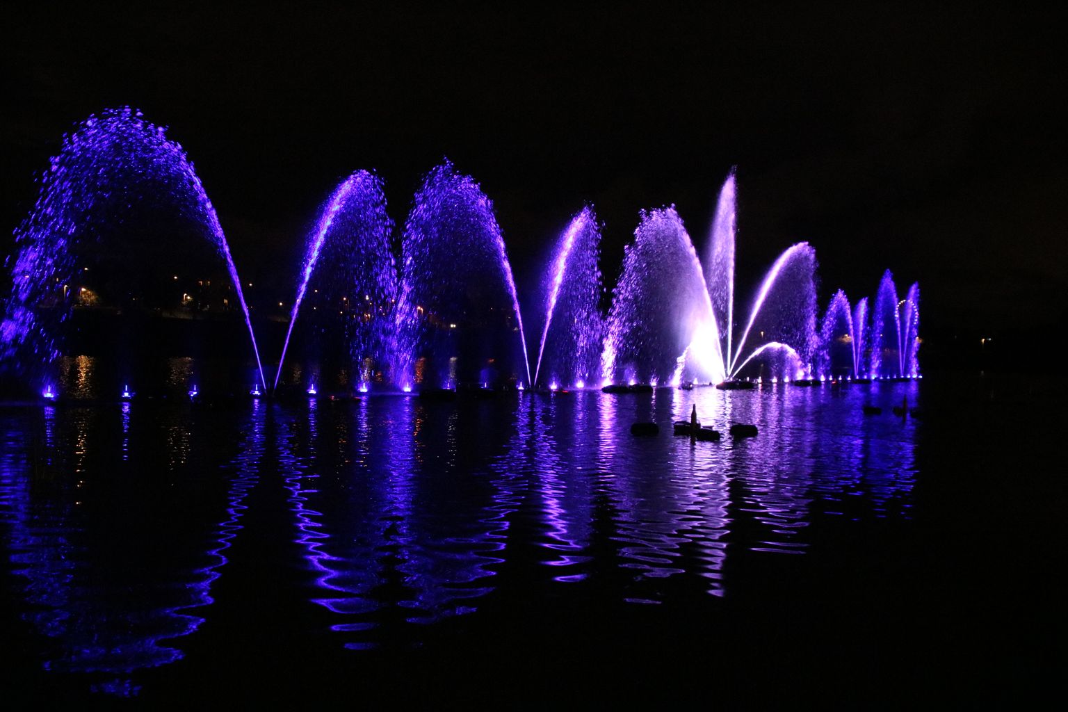 Шоу поющих фонтанов в Ласнамяэ.