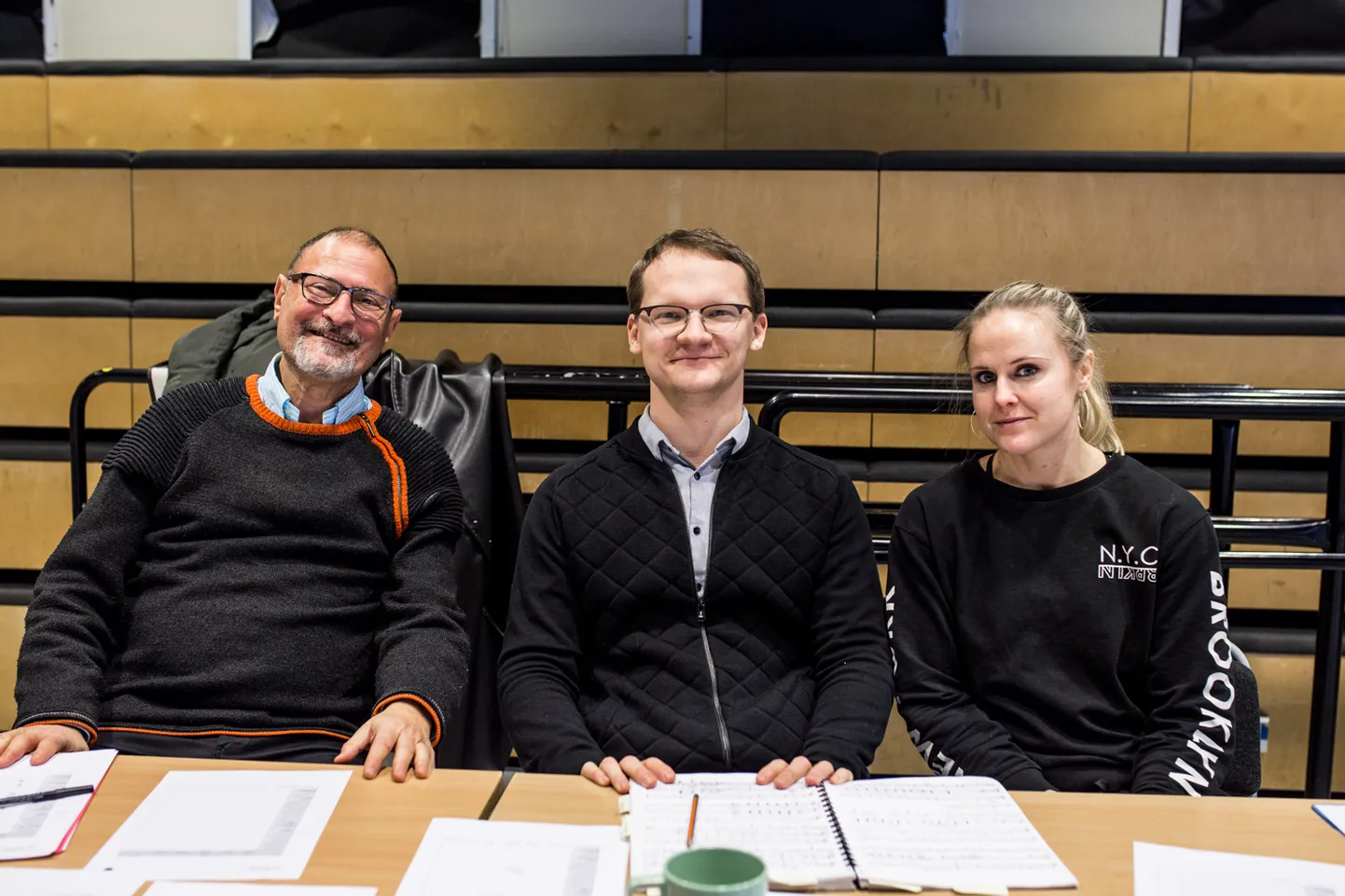 Lavastaja Georg Malvius, dirigent Kaspar Mänd ning koreograaf Adrienne Åbjörn.