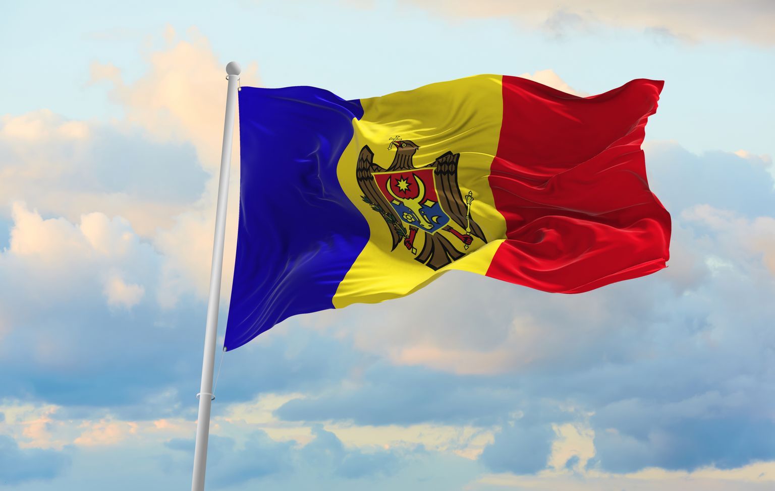 Moldovas karogs.