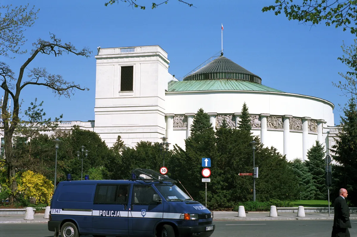 Building of the Sejm of the Republic of Poland in Warsaw.