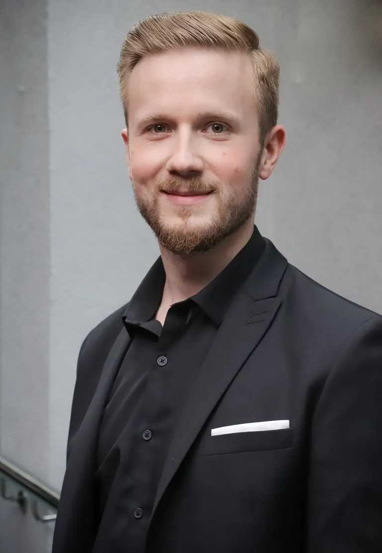 Klaudia Taevi nimelise noorte ooperilauljate konkursi finalist bass-bariton Samuli Taskinen Soomest.