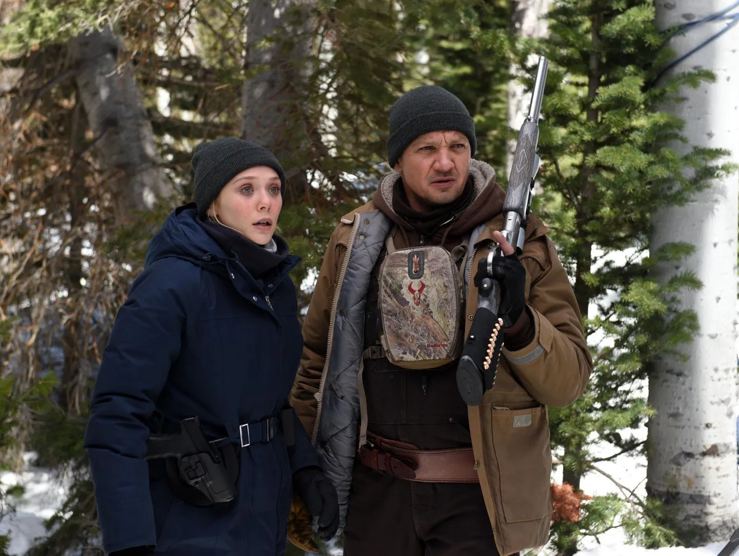 Elizabeth Olsen ja Jeremy Renner filmis «Wind River»