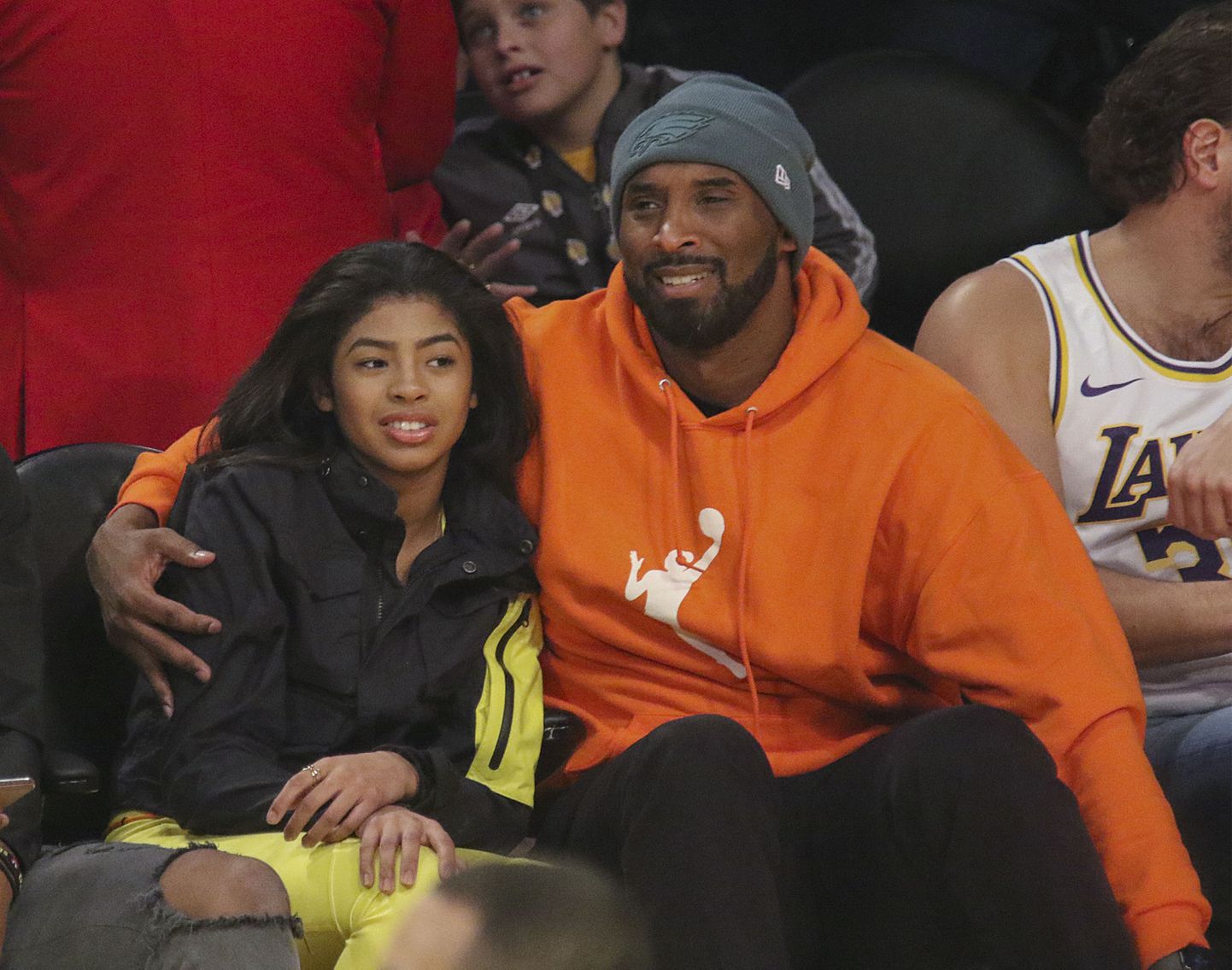 Kobe Bryant koos tütar Giannaga.