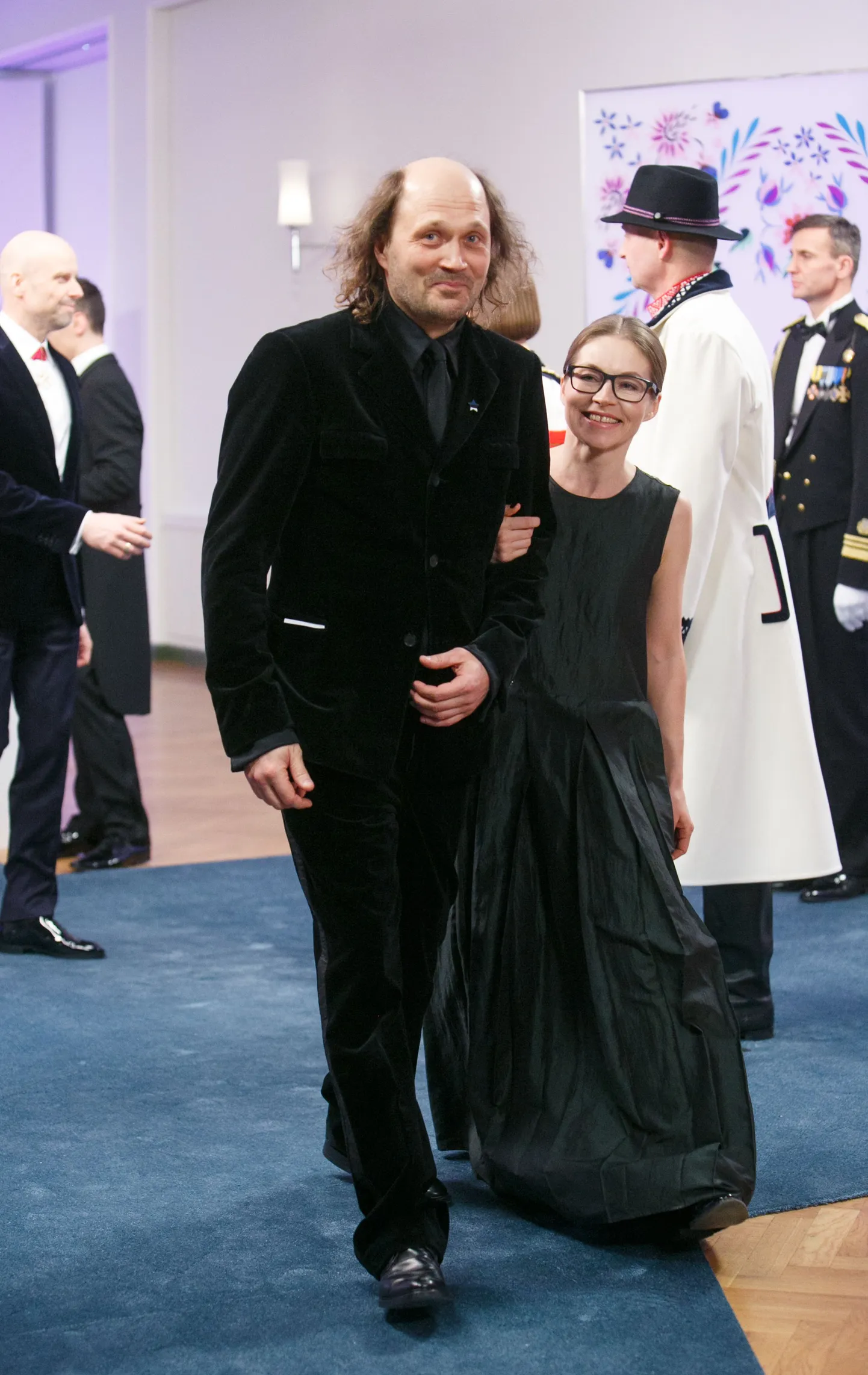 Kultuurkapitali aastapreemia laureaat Neeme Külm ja Alice Kask presidendi vastuvõtul.