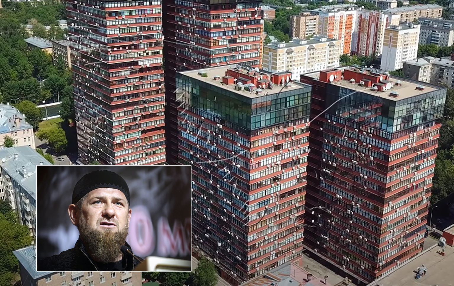 Čečenijas vadītājs Ramzans Kadirovs, dzīvokļu komplekss “Sokoļinoje gņezdo''.