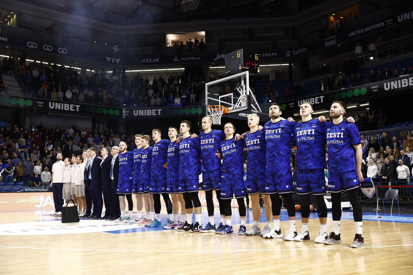 Эстонская команда по баскетболу.