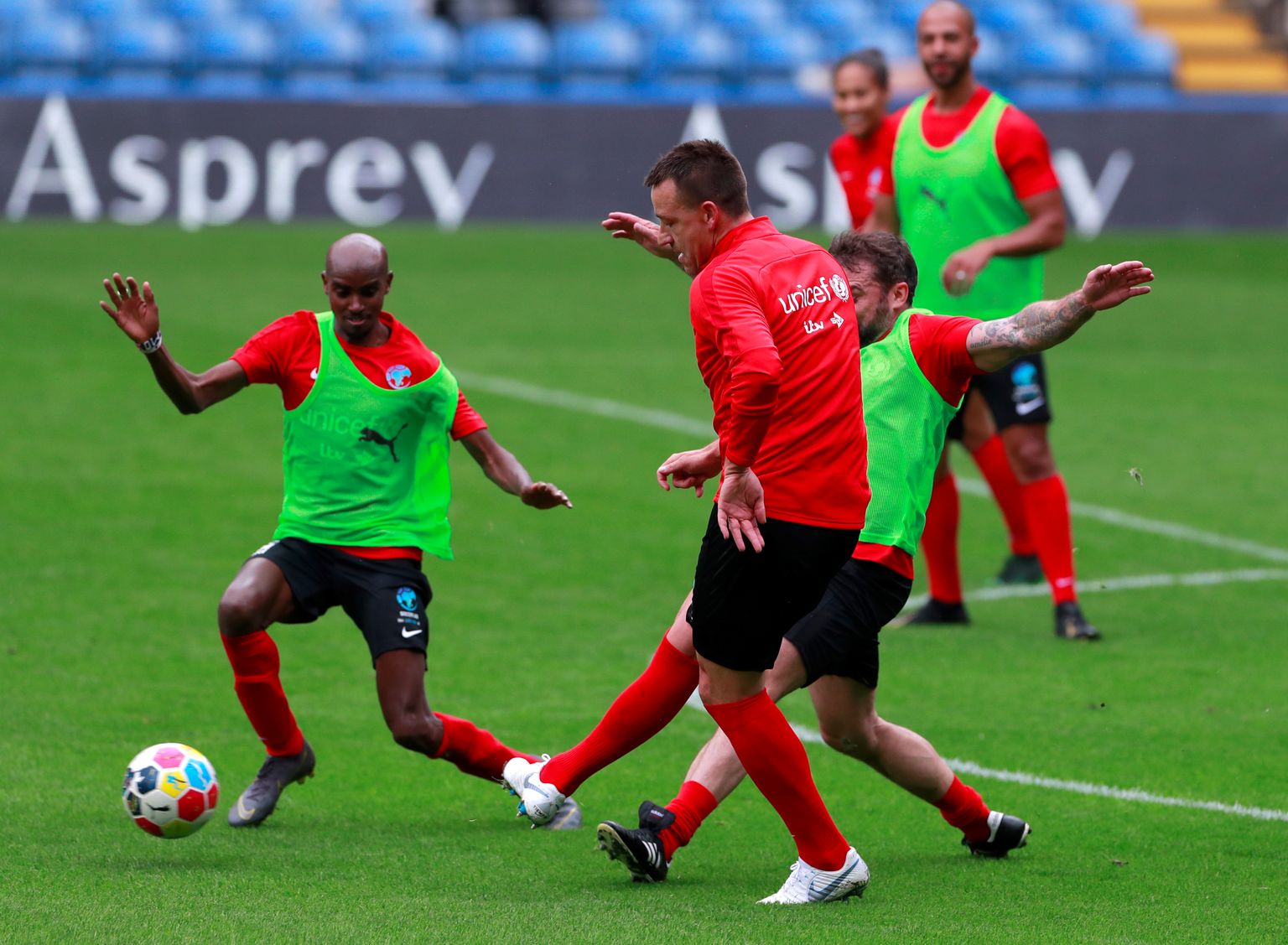 Mo Farah ja John Terry treeningul Stamford Bridge`il.