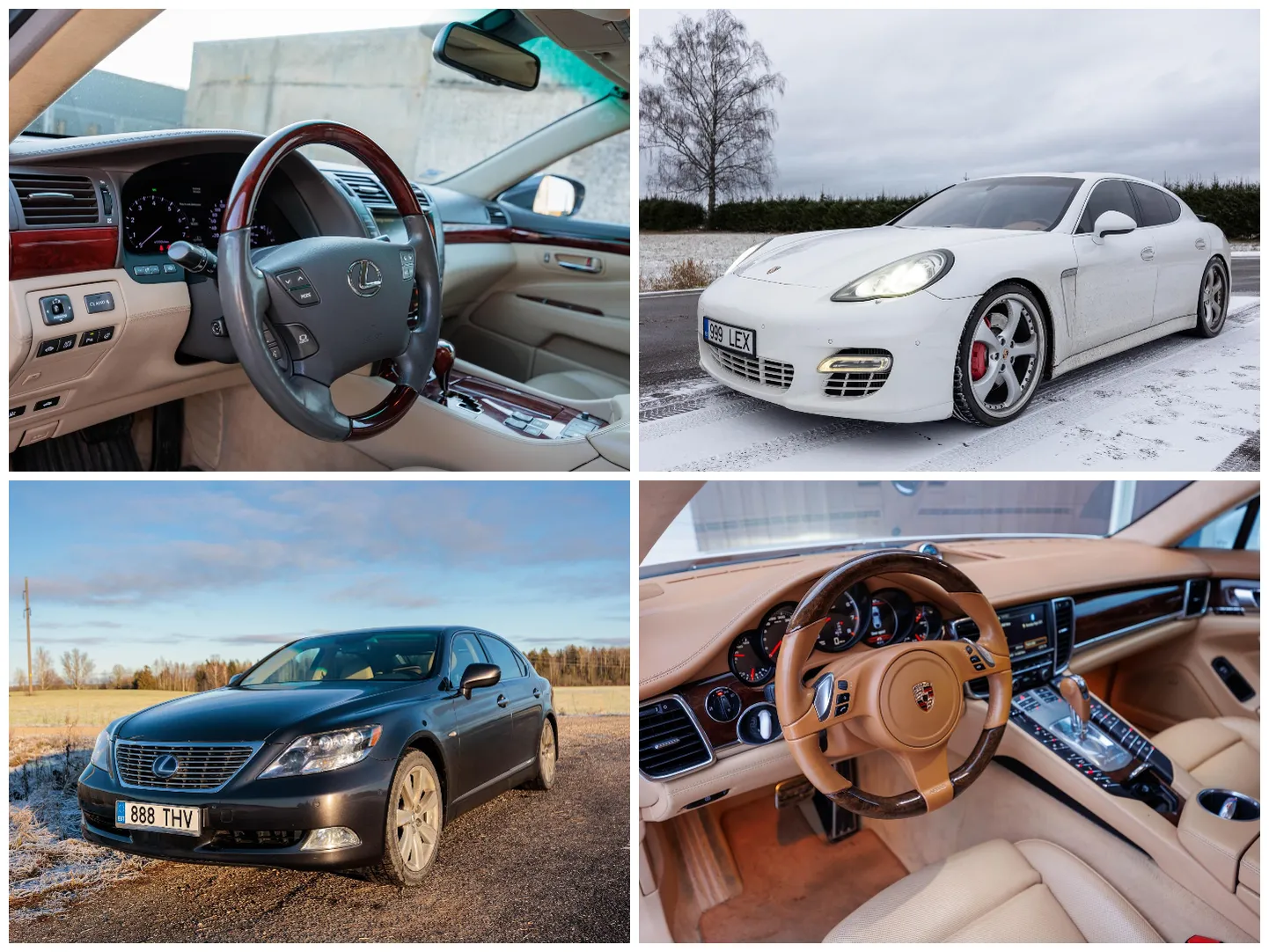 Lexus LS 600h President pika kerega versioon aastast 2007. ja Porsche Panamera Turbo 2009. aastast on kaks eri aspektide poolest ahvatlevat luksusautot, mille saab kätte ligikaudu inimliku hinnaga.