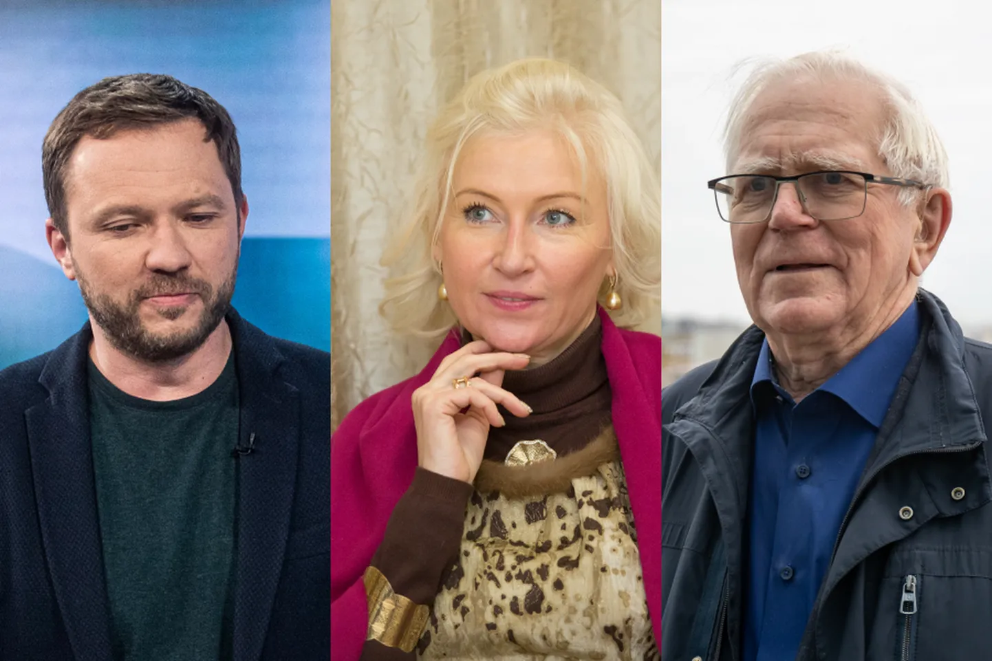 Margus Tsahkna, Kristiina Ojuland ja Andres Tarand.