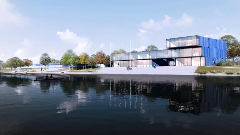 Rääma sõudekeskuse arhitektuurikonkursi võitis ideekavand “Vesilik”, mille autorid on Karli Luik, Johan Tali, Kirke Päss, Mae Köömnemägi ja Harri Kaplan arhitektuuribüroost Molumba OÜ.