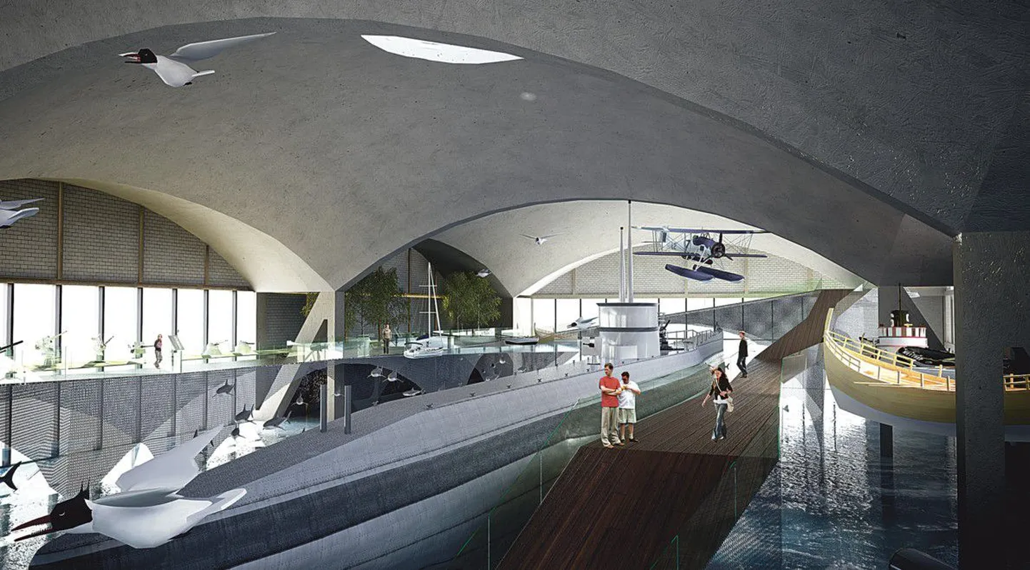 Так после основательного курса обновления будет выглядеть ангар гидросамолетов, новый дом подводной лодки «Лембит».