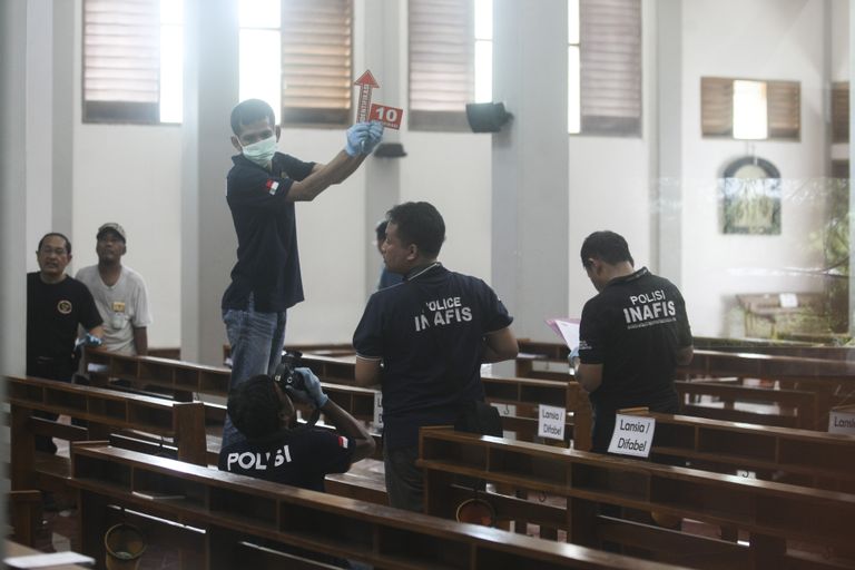 indoneesia politsei sündmuskohal. 