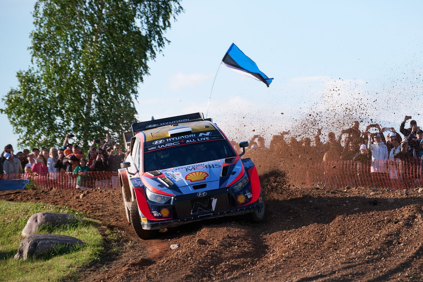 Ott Tänak Hyundai i20 Rally1-autoga 2022. aastal Rally Estonial.