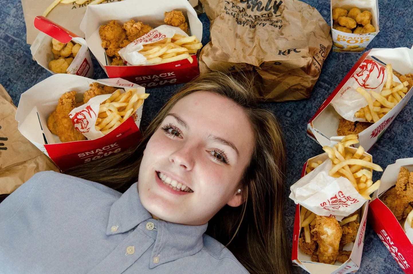 Georgie Scotney sõi kolm aastat järjest üksnes friteeritud kana ja friikartuleid.