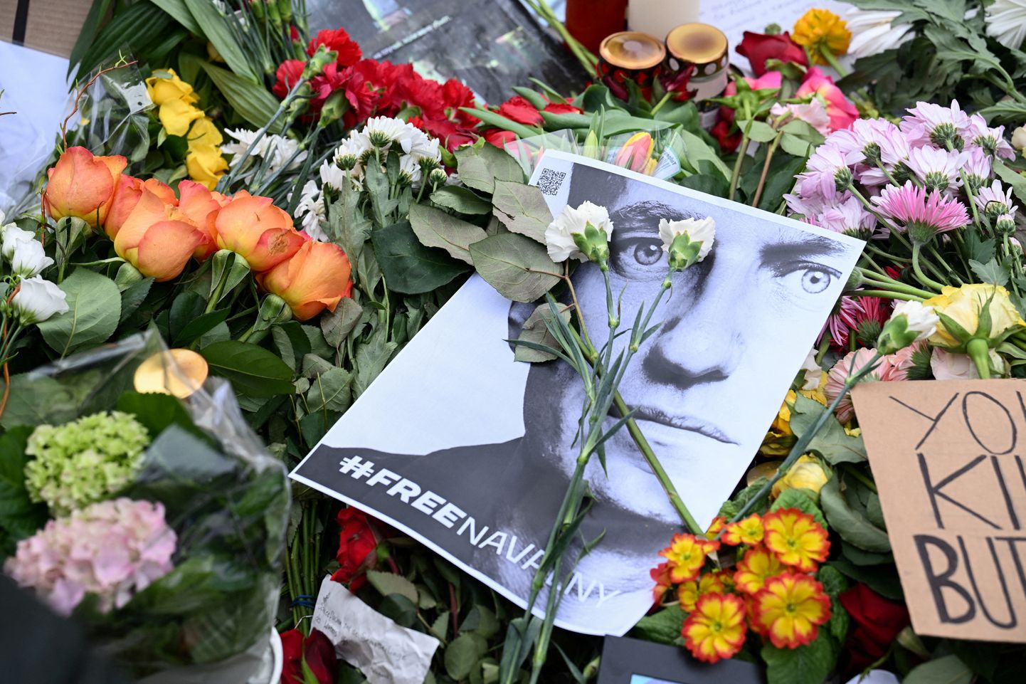 Mälestuspaik Aleksei Navalnõi auks Berliinis.