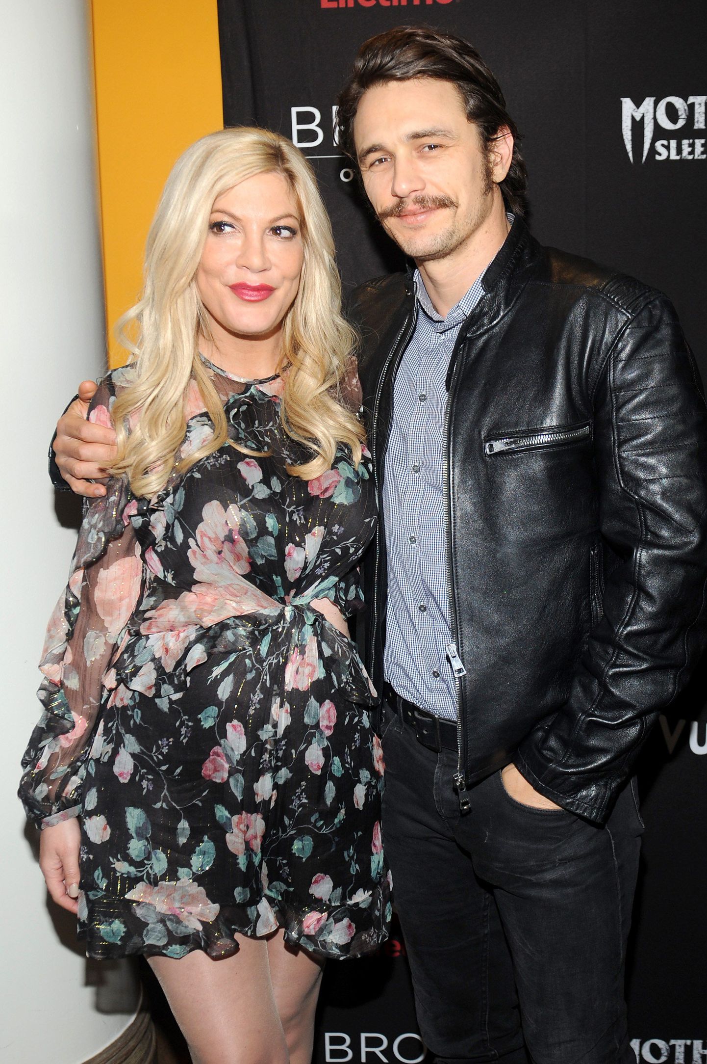 NEW YORK, NY - JUNE 07: Tori Spelling and James Franco attend the screening of James Franco's revamped version of "Mother May I Sleep With Danger?" hosted by Lifetime, Sony Pictures Television and Vulture at Crosby Street Theater on June 7, 2016 in New York City.   Brad Barket/Getty Images for Lifetime/AFP
== FOR NEWSPAPERS, INTERNET, TELCOS & TELEVISION USE ONLY ==