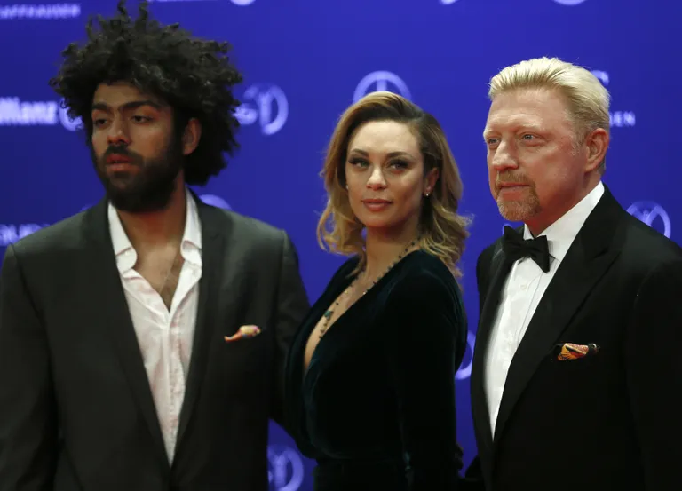 Noah Becker (vasakul), Lilly Becker (keskel) ja Boris Becker (paremal).