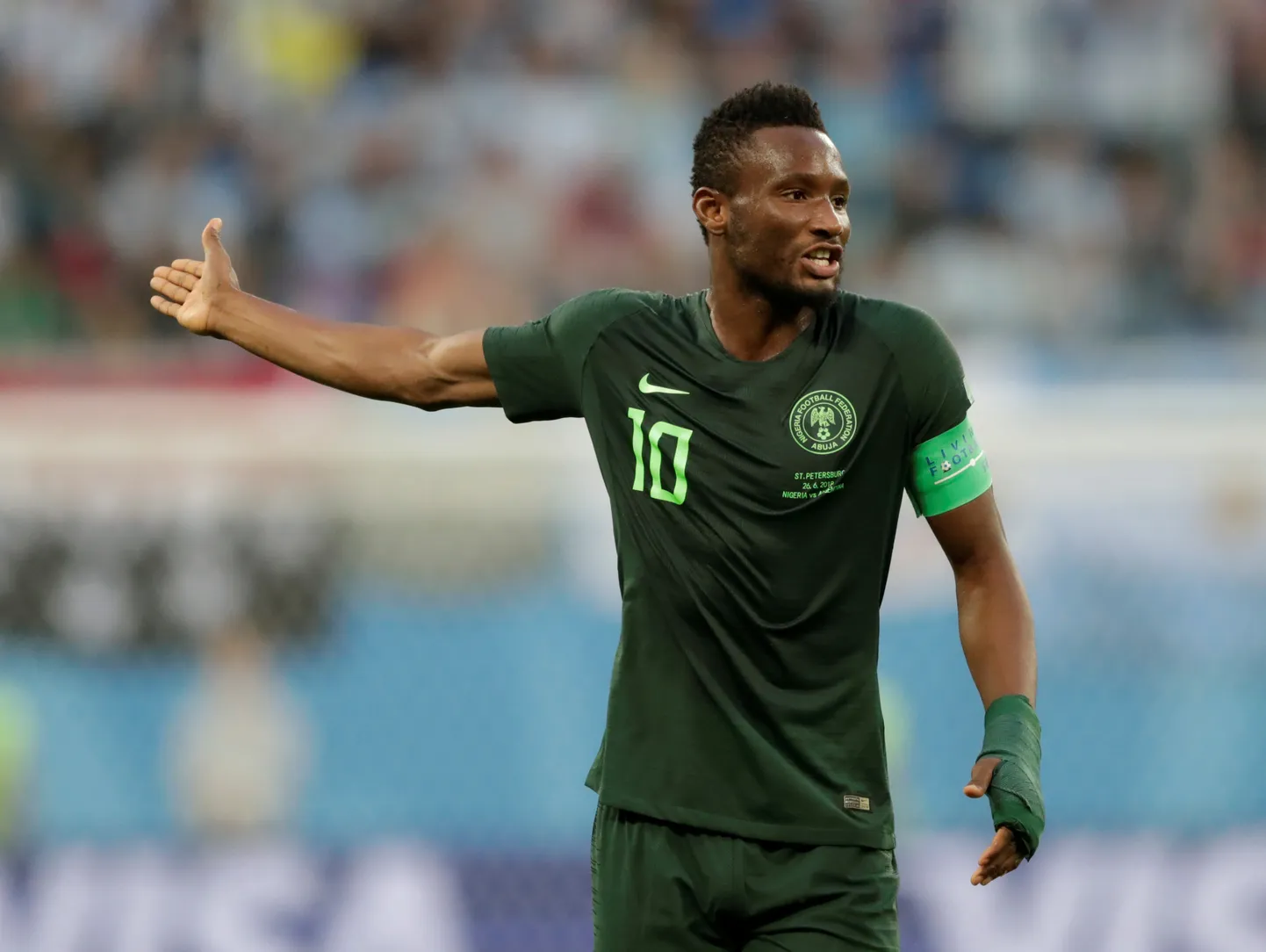 John Obi Mikel Nigeeria koondise särgis.