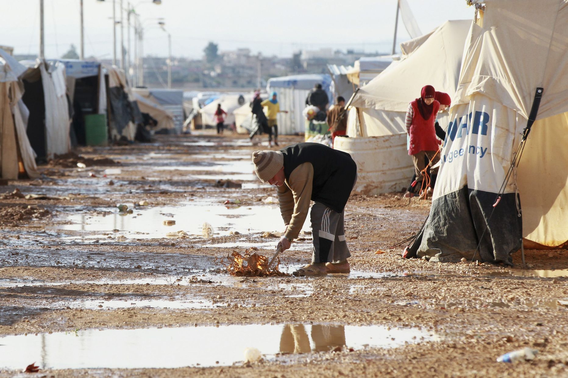 Zaatari põgenikelaager Jordaanias.
