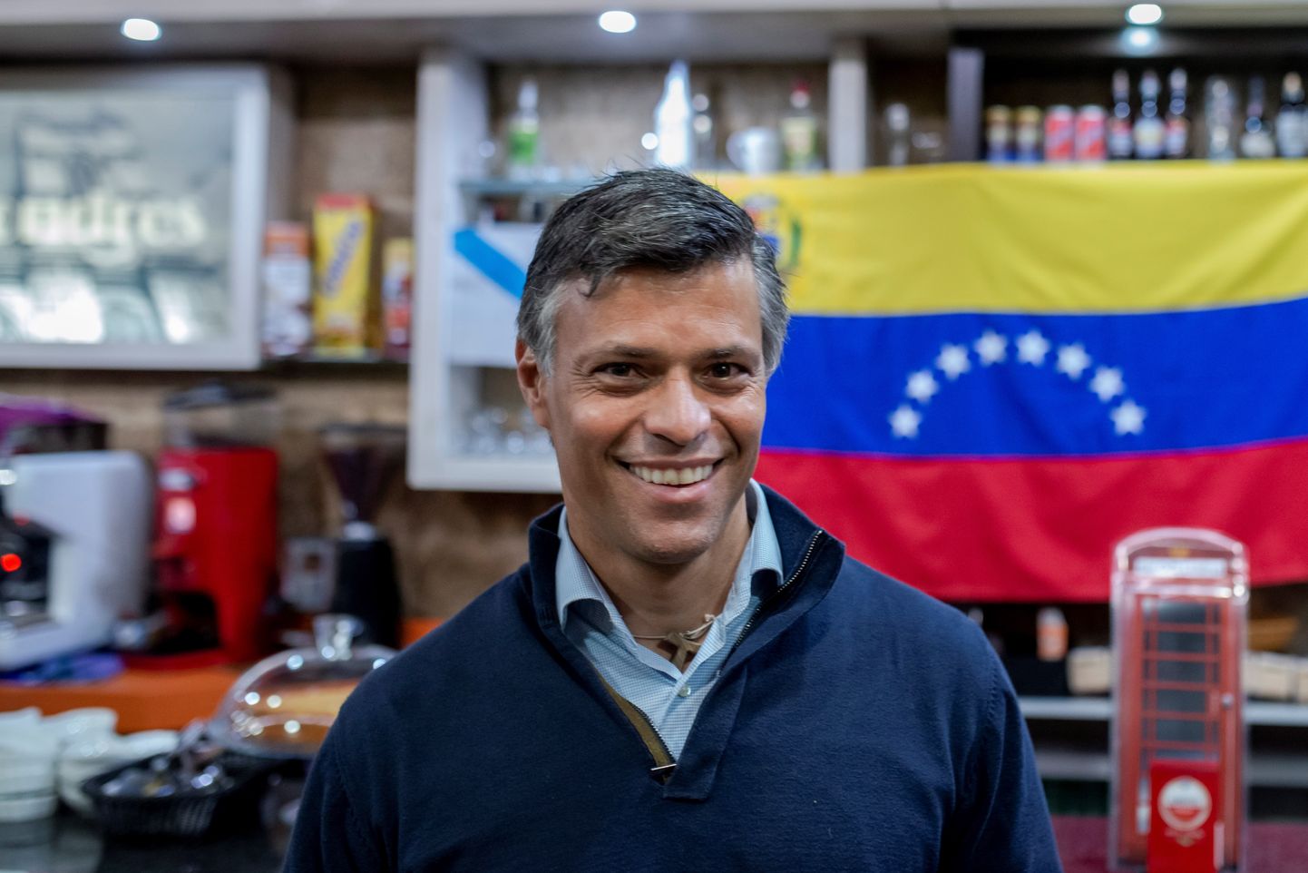 Hispaanias paguluses elav Venezuela opositsioonipoliitik Leopoldo López.