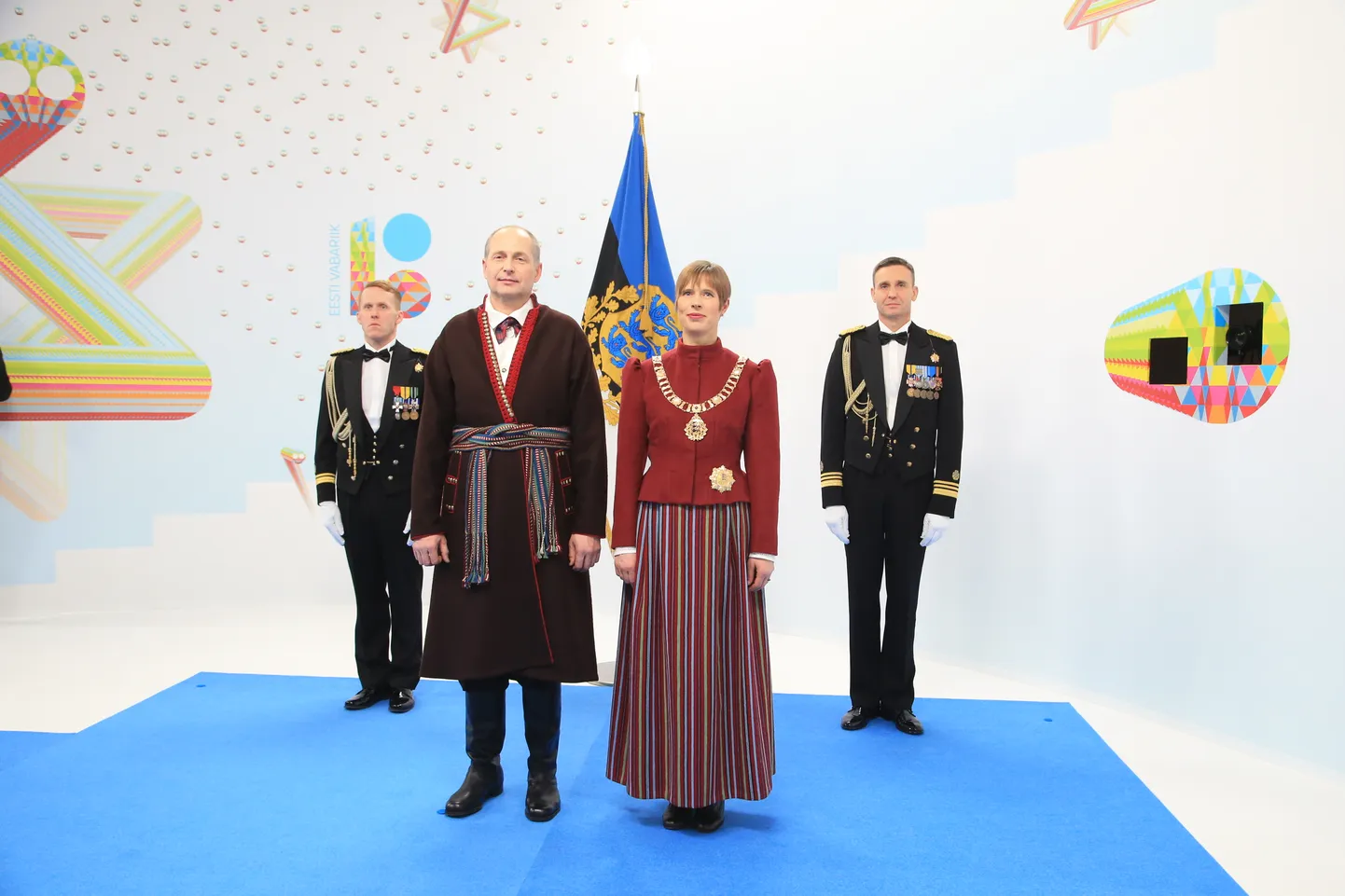 President Kersti Kaljulaid ja tema abikaasa Georgi-Rene Maksimovski.